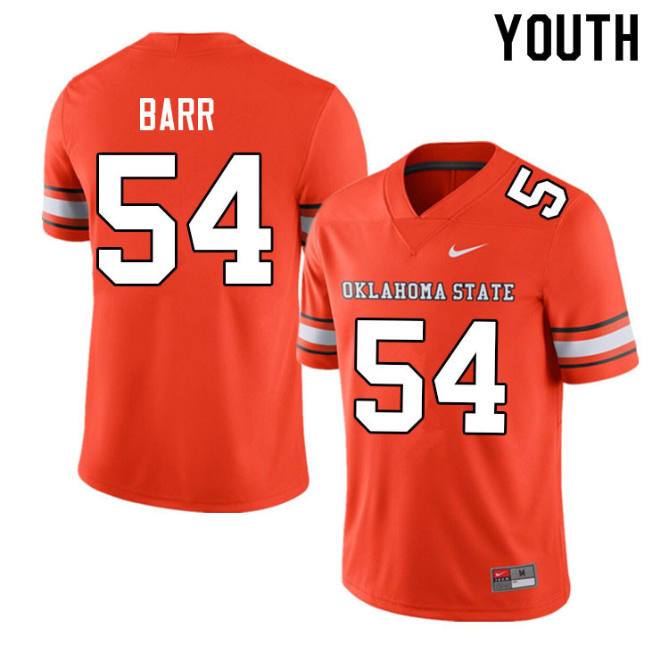 Youth #54 Silas Barr Oklahoma State Cowboys College Football Jerseys Sale-Alternate - Click Image to Close